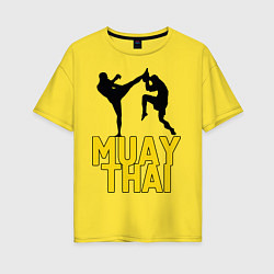 Футболка оверсайз женская Muay Thai, цвет: желтый