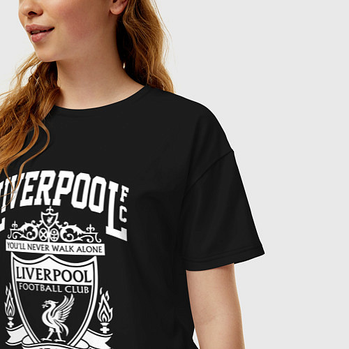 Женская футболка оверсайз Liverpool: Est 1892 / Черный – фото 3