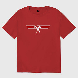 Футболка оверсайз женская Alt N7 Wings, цвет: красный