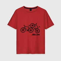 Женская футболка оверсайз Bike Love
