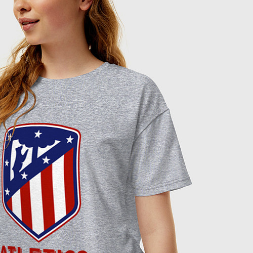 Женская футболка оверсайз Atlecito de Madrid / Меланж – фото 3