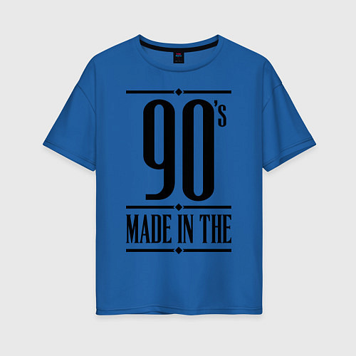 Женская футболка оверсайз Made in the 90s / Синий – фото 1