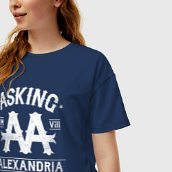 Футболка оверсайз женская Asking Alexandria: England, цвет: тёмно-синий — фото 2