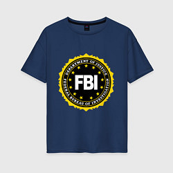 Женская футболка оверсайз FBI Departament