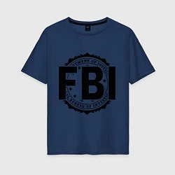 Женская футболка оверсайз FBI Agency
