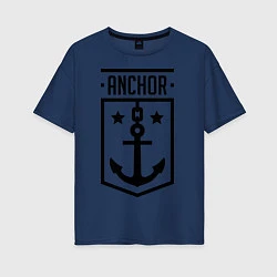 Женская футболка оверсайз Anchor Shield