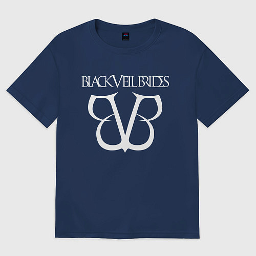 Женская футболка оверсайз Black Veil Brides: Knives and Pens / Тёмно-синий – фото 1