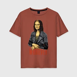 Футболка оверсайз женская Mona Lisa: What Ever, цвет: кирпичный