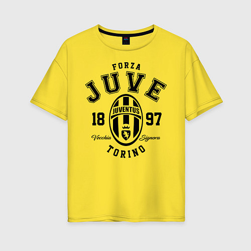 Женская футболка оверсайз Forza Juve 1897: Torino / Желтый – фото 1