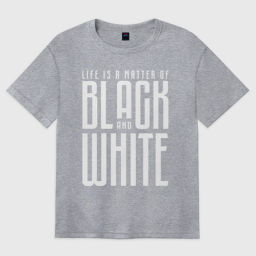 Женская футболка оверсайз Juventus: Black & White / Меланж – фото 1
