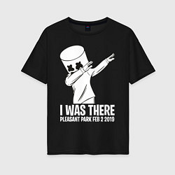 Футболка оверсайз женская Marshmello: I was there, цвет: черный