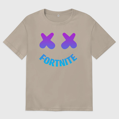 Женская футболка оверсайз FORTNITE x MARSHMELLO / Миндальный – фото 1