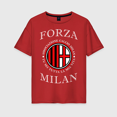 Женская футболка оверсайз Forza Milan / Красный – фото 1