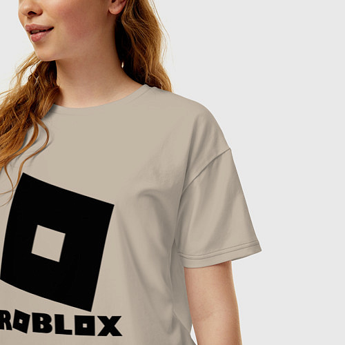 Женская футболка оверсайз ROBLOX / Миндальный – фото 3