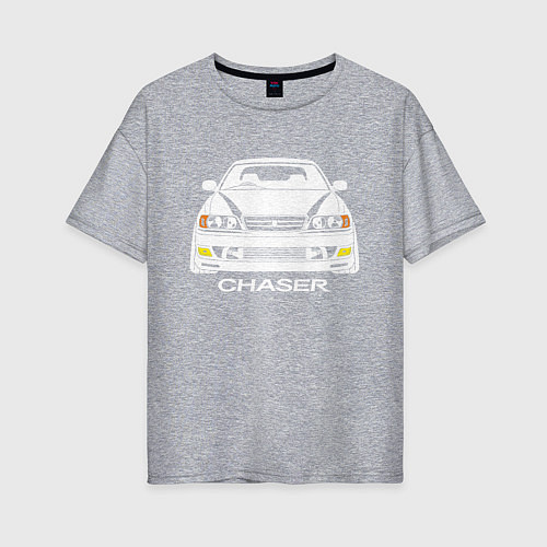 Женская футболка оверсайз Toyota Chaser JZX100 / Меланж – фото 1