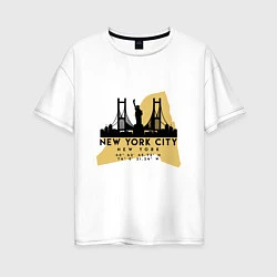 Женская футболка оверсайз Нью-Йорк - США