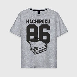 Женская футболка оверсайз Toyota AE86 Hachiroku