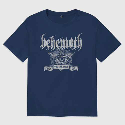 Женская футболка оверсайз Behemoth: The Satanist / Тёмно-синий – фото 1
