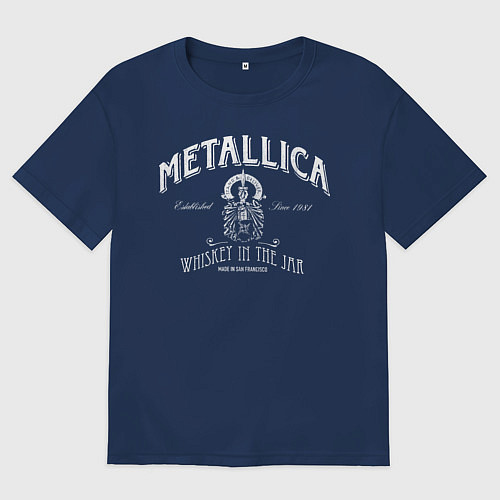 Женская футболка оверсайз Metallica: Whiskey in the Jar / Тёмно-синий – фото 1