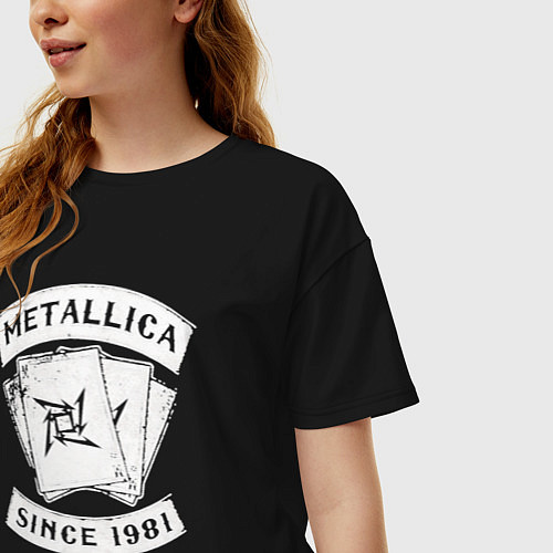 Женская футболка оверсайз Metallica Since 1981 / Черный – фото 3