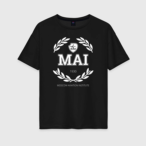 Женская футболка оверсайз MAI / Черный – фото 1