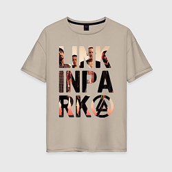 Футболка оверсайз женская Linkin Park, цвет: миндальный