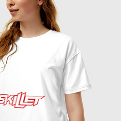 Футболка оверсайз женская Skillet, цвет: белый — фото 2