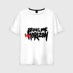 Футболка оверсайз женская Bring me the horizon, цвет: белый