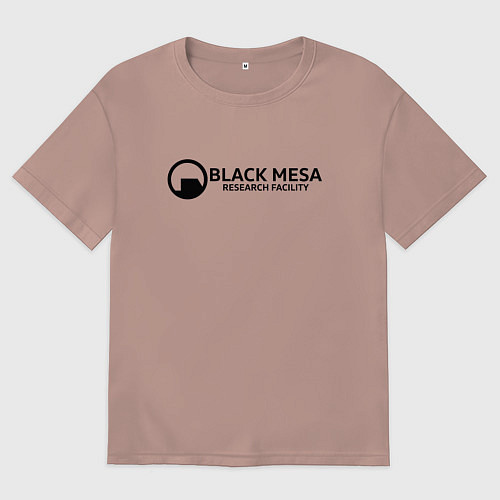 Женская футболка оверсайз Black Mesa: Research Facility / Пыльно-розовый – фото 1