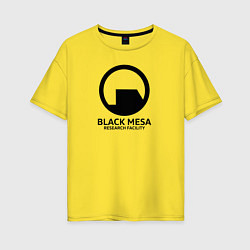 Женская футболка оверсайз Black Mesa: Research Facility