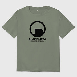 Футболка оверсайз женская Black Mesa: Research Facility, цвет: авокадо