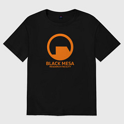 Футболка оверсайз женская Black Mesa: Research Facility, цвет: черный