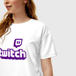 Футболка оверсайз женская Twitch, цвет: белый — фото 2