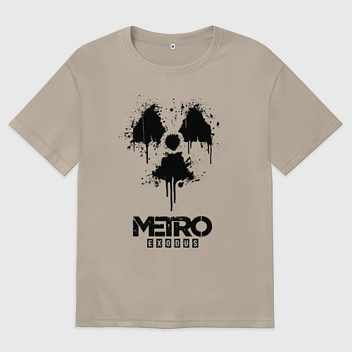 Женская футболка оверсайз METRO EXODUS / Миндальный – фото 1