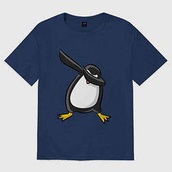 Футболка оверсайз женская DAB Pinguin, цвет: тёмно-синий