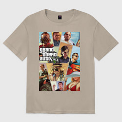 Футболка оверсайз женская GTA 5: Stories, цвет: миндальный