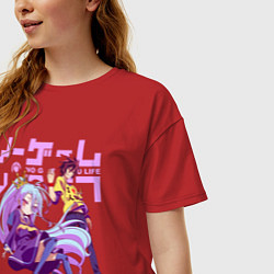 Футболка оверсайз женская No Game No Life, цвет: красный — фото 2