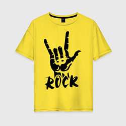 Футболка оверсайз женская Real Rock, цвет: желтый