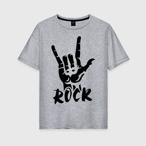 Женская футболка оверсайз Real Rock / Меланж – фото 1