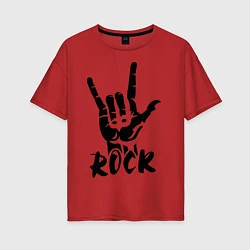 Женская футболка оверсайз Real Rock