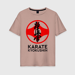 Футболка оверсайз женская Karate Kyokushin, цвет: пыльно-розовый