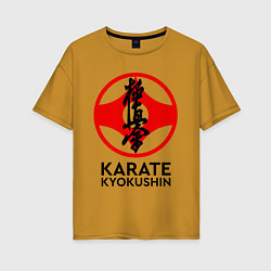 Футболка оверсайз женская Karate Kyokushin, цвет: горчичный