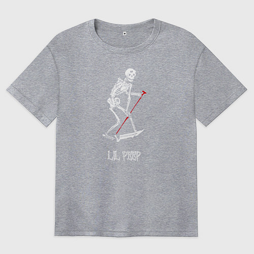 Женская футболка оверсайз Lil Peep / Меланж – фото 1