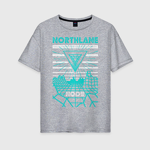 Женская футболка оверсайз Northlane: Node / Меланж – фото 1