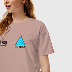 Футболка оверсайз женская RK800 CONNOR, цвет: пыльно-розовый — фото 2