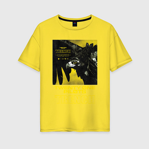 Женская футболка оверсайз TOP: TRENCH / Желтый – фото 1