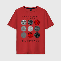 Женская футболка оверсайз TOP: Blurryface