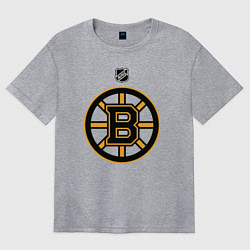 Футболка оверсайз женская Boston Bruins NHL, цвет: меланж