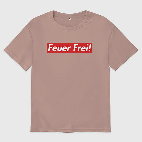 Женская футболка оверсайз Feuer Frei! / Пыльно-розовый – фото 1