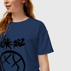 Футболка оверсайз женская BLINK-182, цвет: тёмно-синий — фото 2